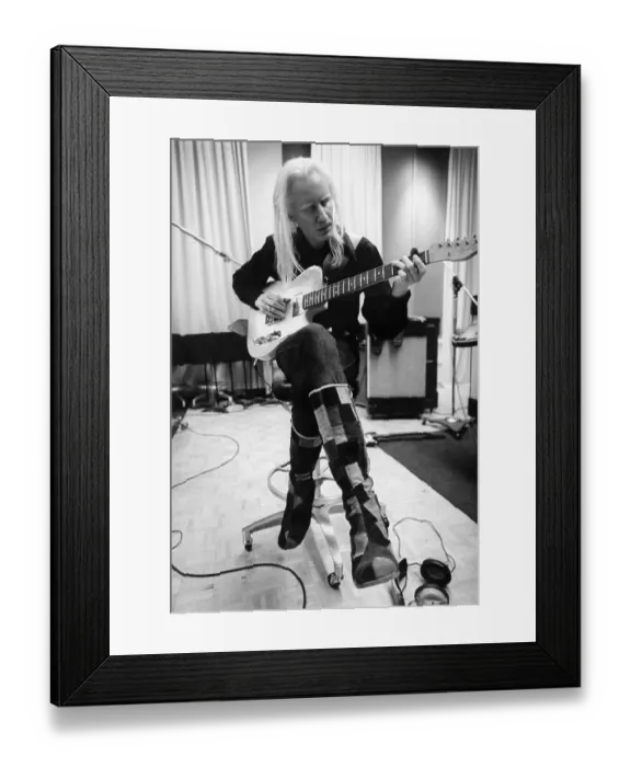 Framed Print : Johnny Winter In Recording Studio Framed Print : Johnny Winter In Recording Studio