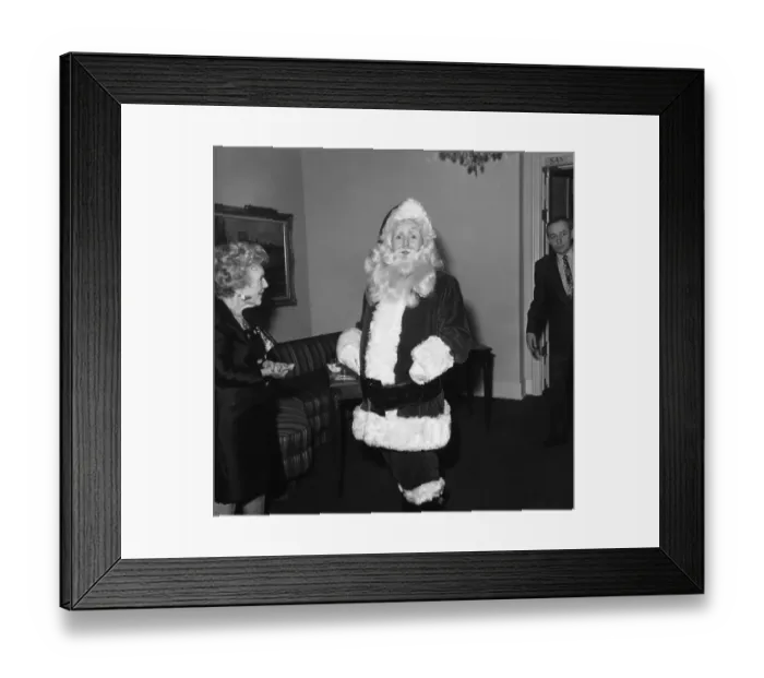 Framed Print : Debbie Reynolds at the Golden Apple Awards as Santa Framed Print : Debbie Reynolds at the Golden Apple Awards as Santa