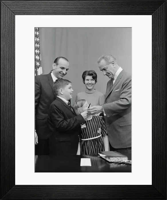 Framed Print : Charles Zwick's Signing-In Ceremony, 1968 Framed Print : Charles Zwick's Signing-In Ceremony, 1968