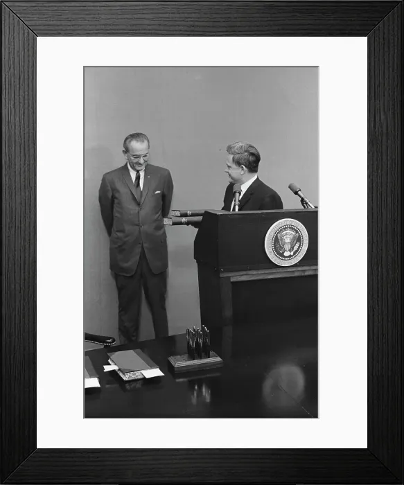 Framed Print : LBJ Sign The Federal Budget, 1968 Framed Print : LBJ Sign The Federal Budget, 1968