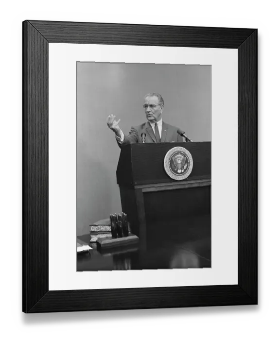 Framed Print : LBJ Sign The Federal Budget, 1968 Framed Print : LBJ Sign The Federal Budget, 1968