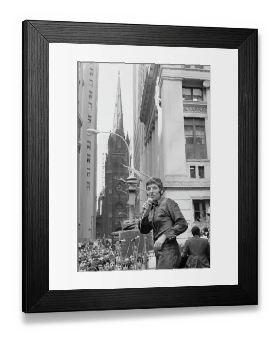 Framed Print : Wall Street Rally, New York City Framed Print : Wall Street Rally, New York City
