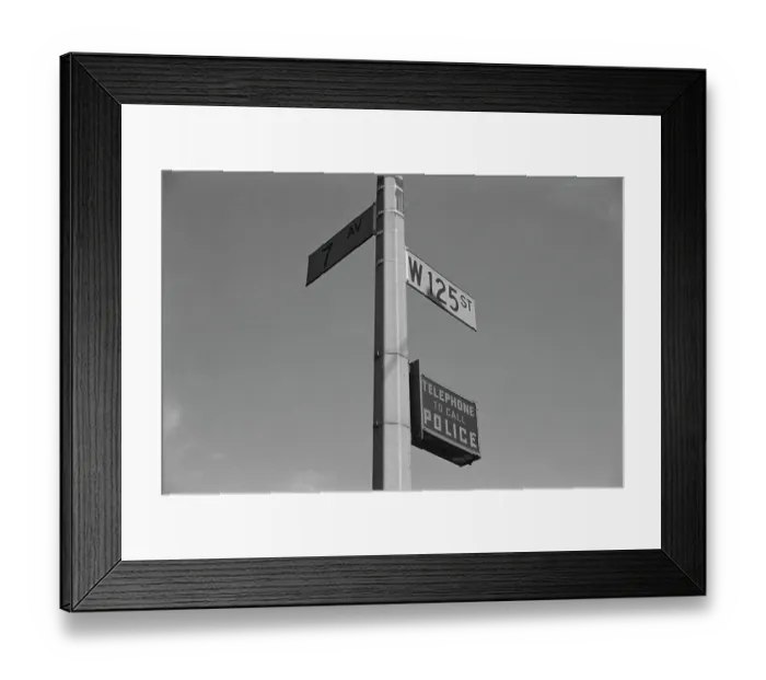 Framed Print : Harlem Street Sign Framed Print : Harlem Street Sign