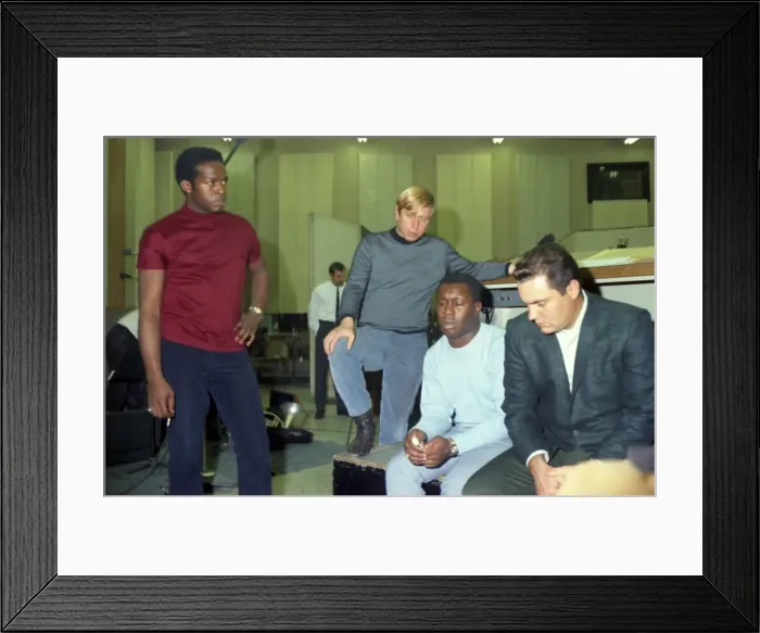 Framed Print : Jimmy Bowen Recording Session