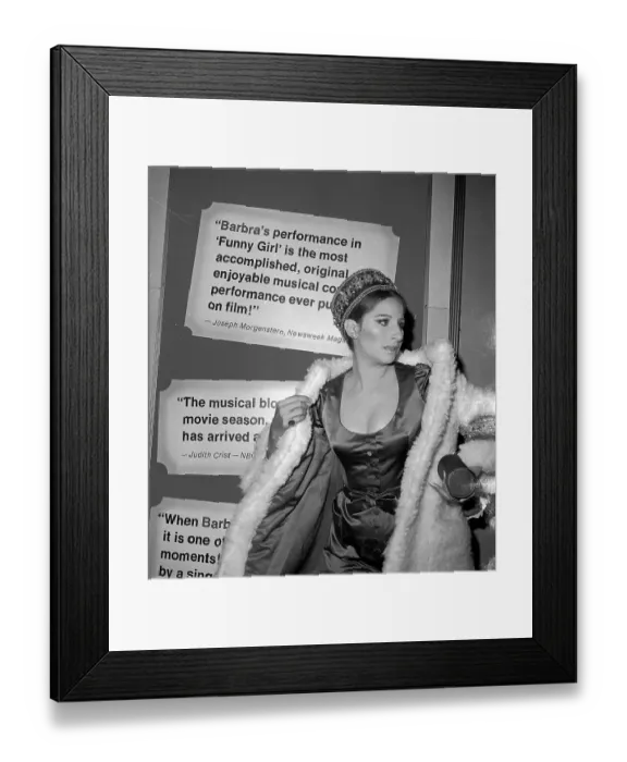 Framed Print : Barbra At The Premiere Framed Print : Barbra At The Premiere