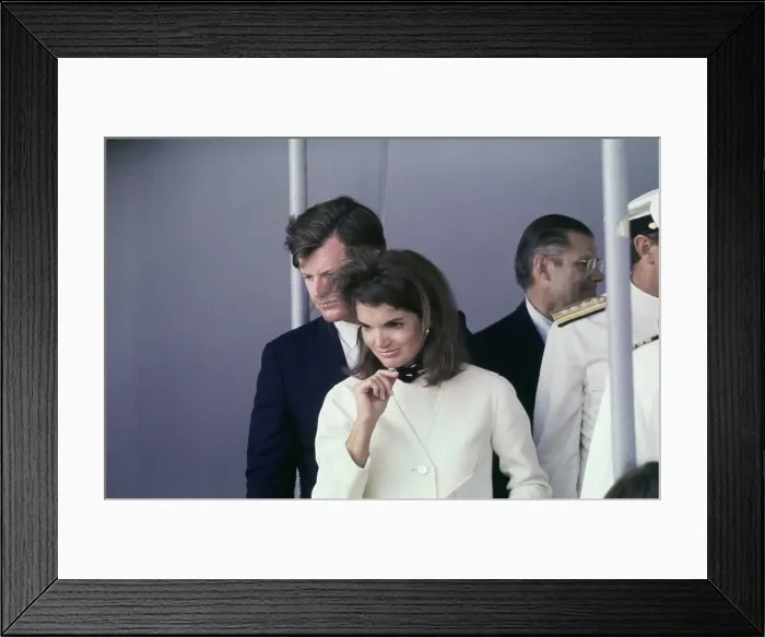 Framed Print : Senator Edward Kennedy And Jacqueline Kennedy Framed Print : Senator Edward Kennedy And Jacqueline Kennedy