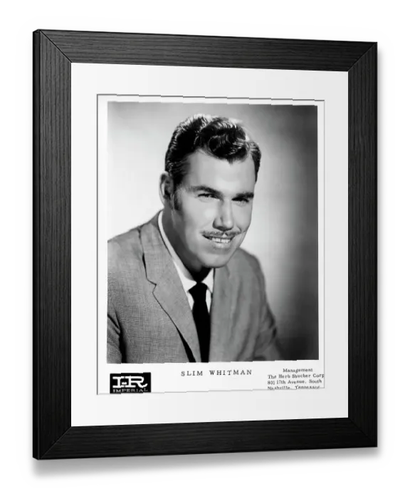 Framed Print : Slim Whitman Portrait Framed Print : Slim Whitman Portrait