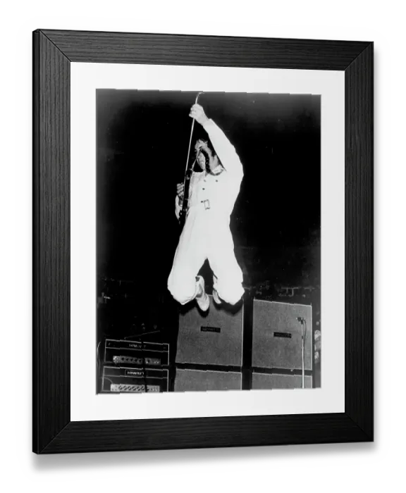 Framed Print : The Who Guitarist Jumping Framed Print : The Who Guitarist Jumping