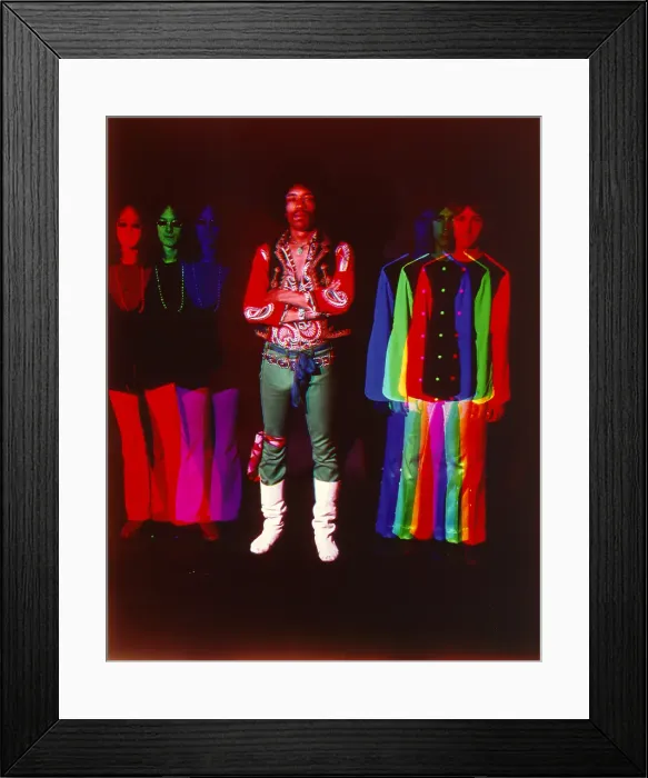Framed Print : Jimi Hendrix Experience Psychedelic Portrait Framed Print : Jimi Hendrix Experience Psychedelic Portrait