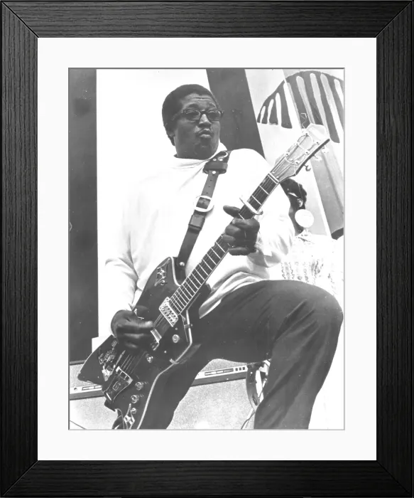 Framed Print : Bo Diddley Plays His Guitar Framed Print : Bo Diddley Plays His Guitar