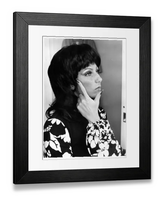 Framed Print : Cher In The Makeup Chair Framed Print : Cher In The Makeup Chair