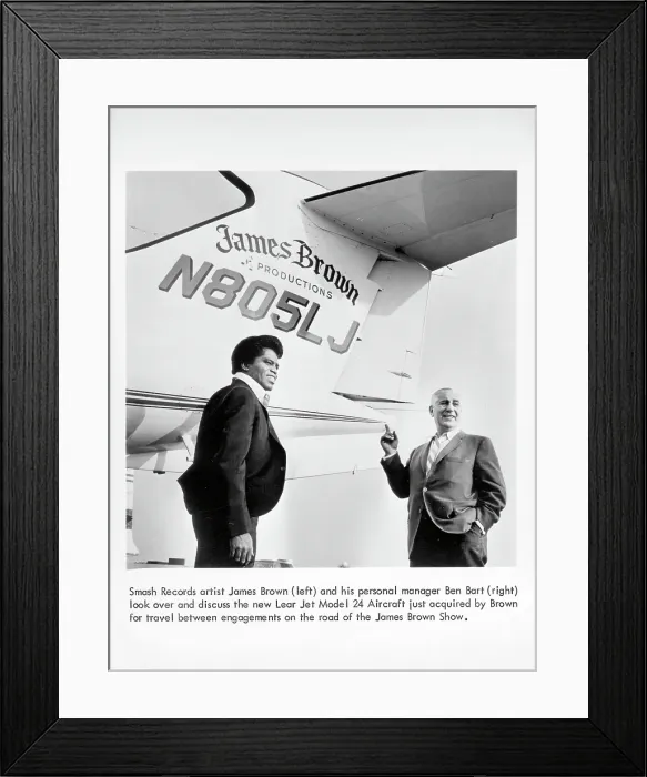 Framed Print : James Brown And His Manager With His Lear Jet Framed Print : James Brown And His Manager With His Lear Jet