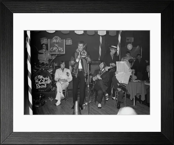 Framed Print : New Vaudeville Band Play Live