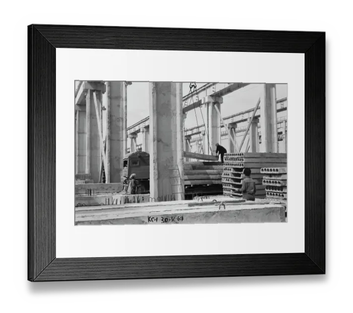 Framed Print : Prefab Concrete Framed Print : Prefab Concrete