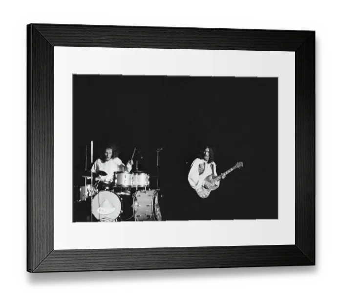 Framed Print : Cream. Drummer Ginger Baker (left) and guitarist Eric Clapton of British Framed Print : Cream. Drummer Ginger Baker (left) and guitarist Eric Clapton of British