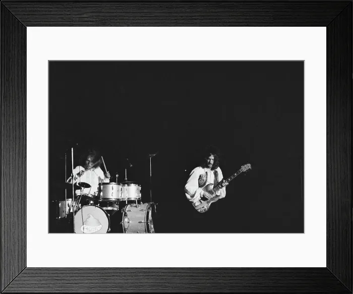 Framed Print : Cream. Drummer Ginger Baker (left) and guitarist Eric Clapton of British Framed Print : Cream. Drummer Ginger Baker (left) and guitarist Eric Clapton of British