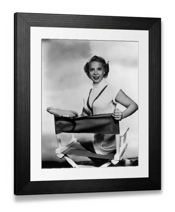 Framed Print : Dinah Shore Portrait with Tennis Racquet Framed Print : Dinah Shore Portrait with Tennis Racquet