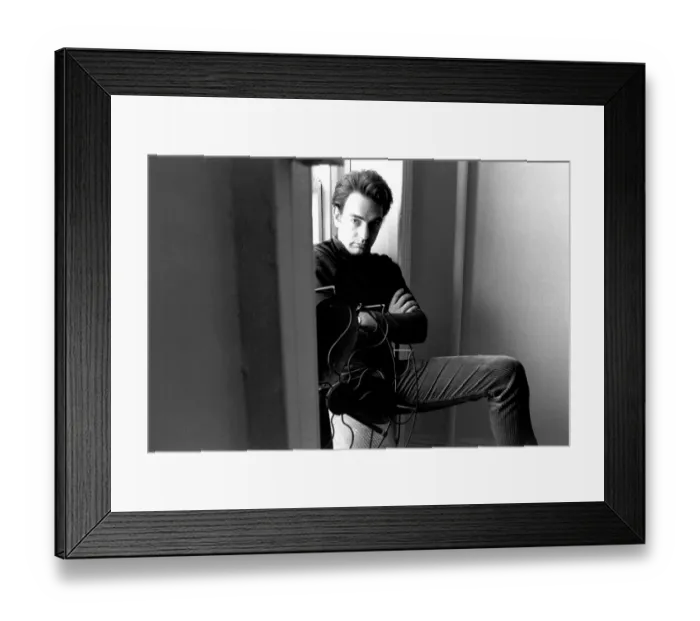 Framed Print : Singer-Songwriter Neil Diamond Poses In A New York Hotel Room