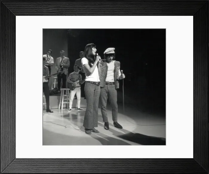 Framed Print : Sonny & Cher Performing Framed Print : Sonny & Cher Performing