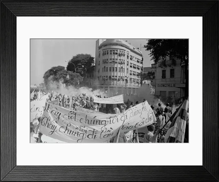 Framed Print : Saigon Demonstration Framed Print : Saigon Demonstration