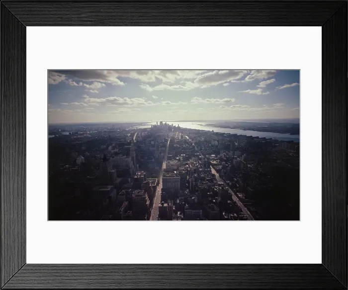 Framed Print : Manhattan. A view toward Lower Manhattan, possibly Framed Print : Manhattan. A view toward Lower Manhattan, possibly