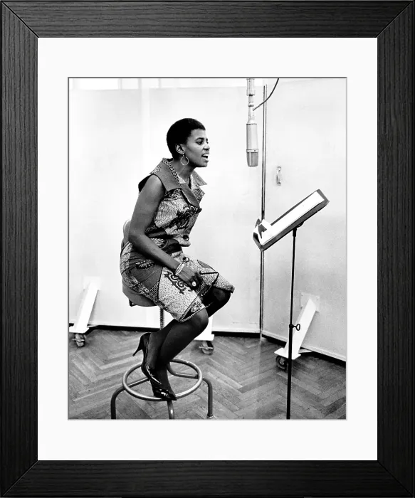 Framed Print : Miriam Makeba In The Studio Framed Print : Miriam Makeba In The Studio