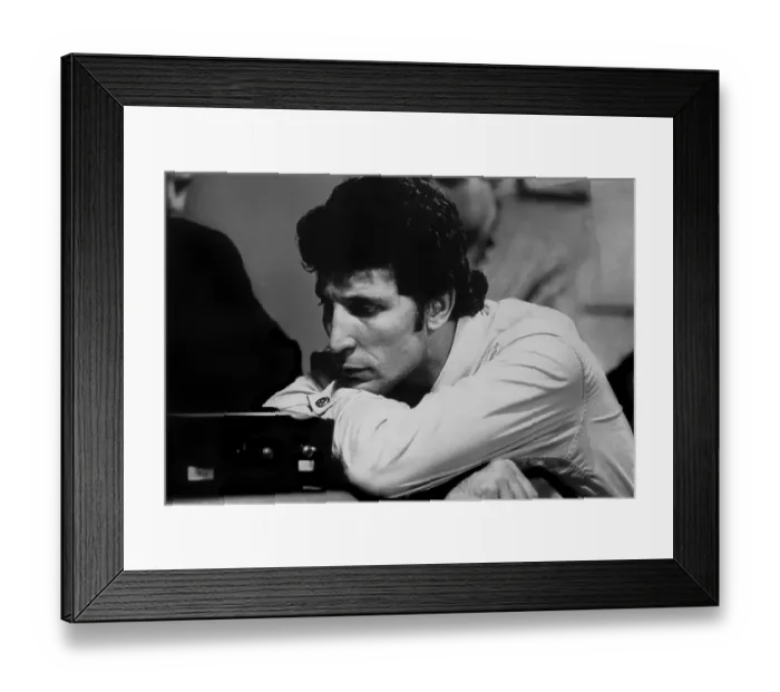 Framed Print : Tom Jones. LONDON - 1965: Welsh singer Tom Jones listens to a playback Framed Print : Tom Jones. LONDON - 1965: Welsh singer Tom Jones listens to a playback