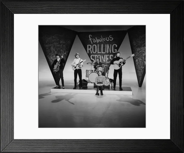 Framed Print : The Rolling Stones On TV