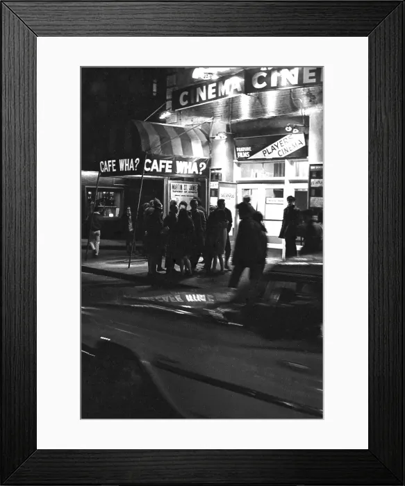 Framed Print : Cafe Wha?. The Cafe Wha? music club in Greenwich Village Framed Print : Cafe Wha?. The Cafe Wha? music club in Greenwich Village