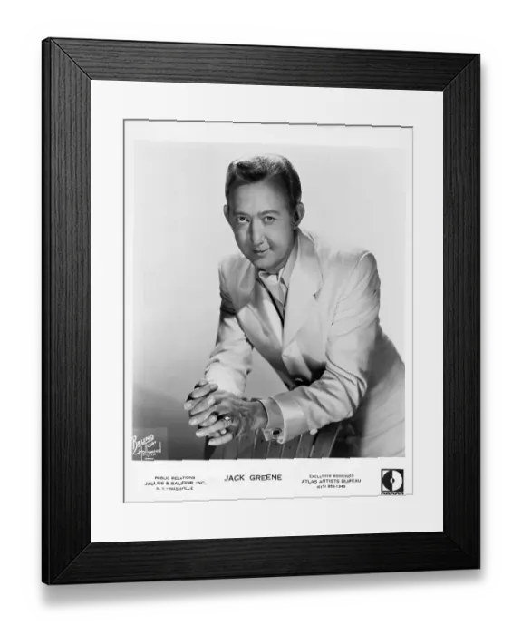Framed Print : Country Singer Jack Greene Portrait Framed Print : Country Singer Jack Greene Portrait
