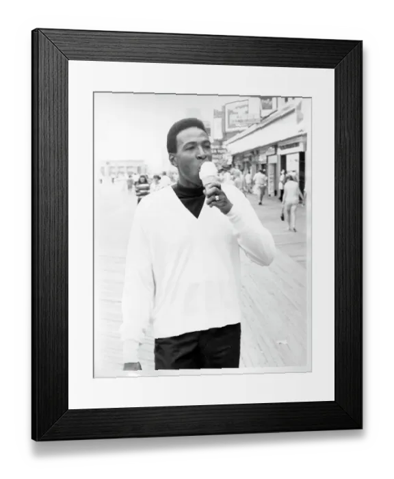 Framed Print : Enjoying An Ice Cream On The Boardwalk Framed Print : Enjoying An Ice Cream On The Boardwalk