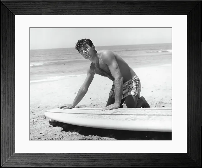 Framed Print : Dick Dale & His Surfboard Framed Print : Dick Dale & His Surfboard