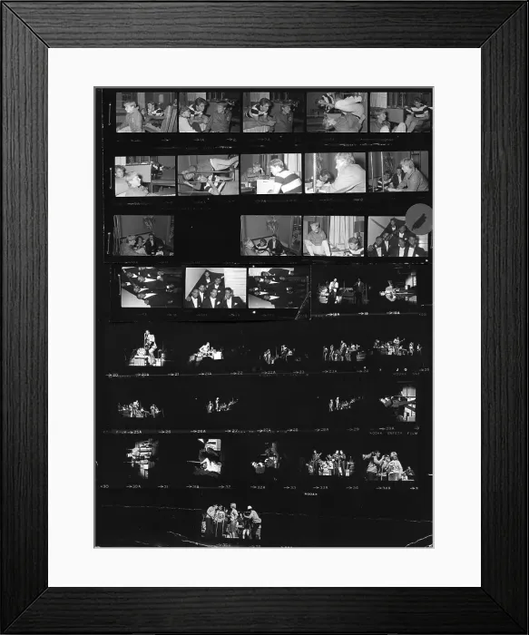 Framed Print : A Composite of Many Groups and Artists In NY Proof Sheet Framed Print : A Composite of Many Groups and Artists In NY Proof Sheet