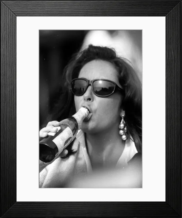 Framed Print : Actress Having A Beer Framed Print : Actress Having A Beer