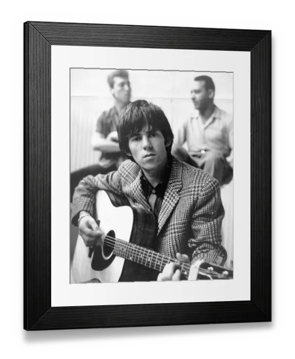 Framed Print : Keith Richards portrait with acoustic guitar Framed Print : Keith Richards portrait with acoustic guitar