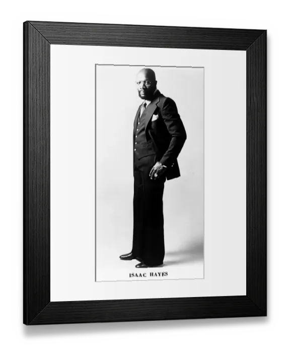 Framed Print : Portrait. CIRCA 1964: Singer and songwriter Isaac Hayes poses fora portrait Framed Print : Portrait. CIRCA 1964: Singer and songwriter Isaac Hayes poses fora portrait