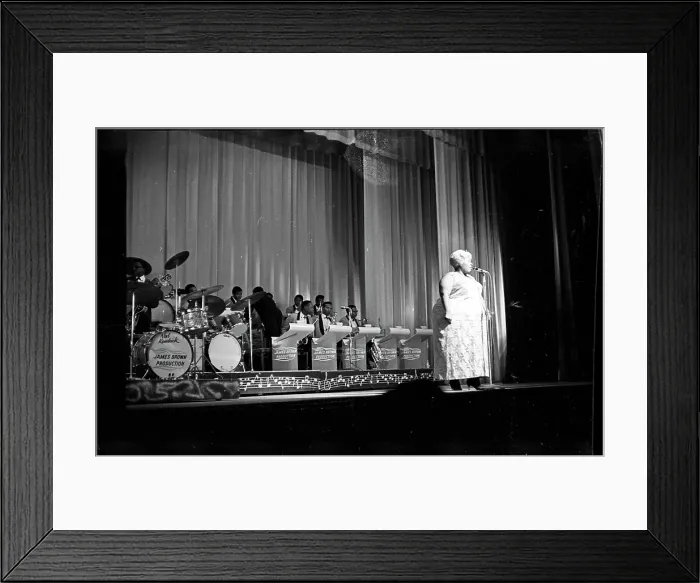 Framed Print : James Brown's Band Member Performing At The Apollo Framed Print : James Brown's Band Member Performing At The Apollo