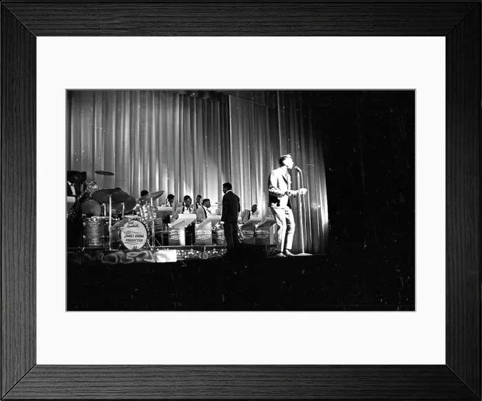 Framed Print : James Brown's Band Performing At The Apollo Framed Print : James Brown's Band Performing At The Apollo