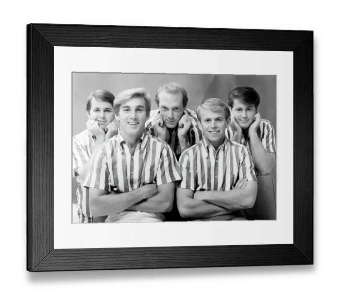 Framed Print : Beach Boys Portrait In Striped Shirts Framed Print : Beach Boys Portrait In Striped Shirts