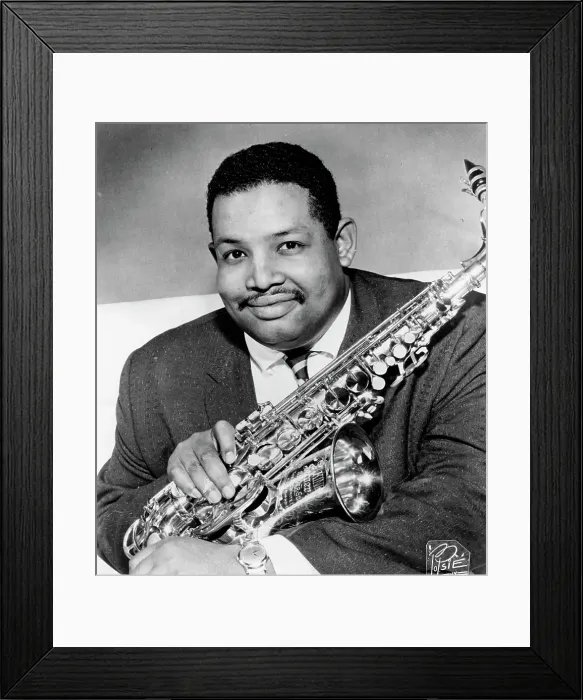 Framed Print : Portrait. CIRCA 1964: Jazz saxophonist Julian Cannonball Adderley poses Framed Print : Portrait. CIRCA 1964: Jazz saxophonist Julian Cannonball Adderley poses