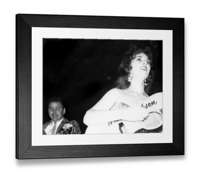 Framed Print : Wanda Jackson And Roy Clark Performing Framed Print : Wanda Jackson And Roy Clark Performing