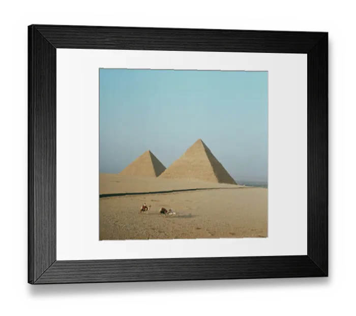 Framed Print : Chephren & Cheops Pyramids, Giza Framed Print : Chephren & Cheops Pyramids, Giza