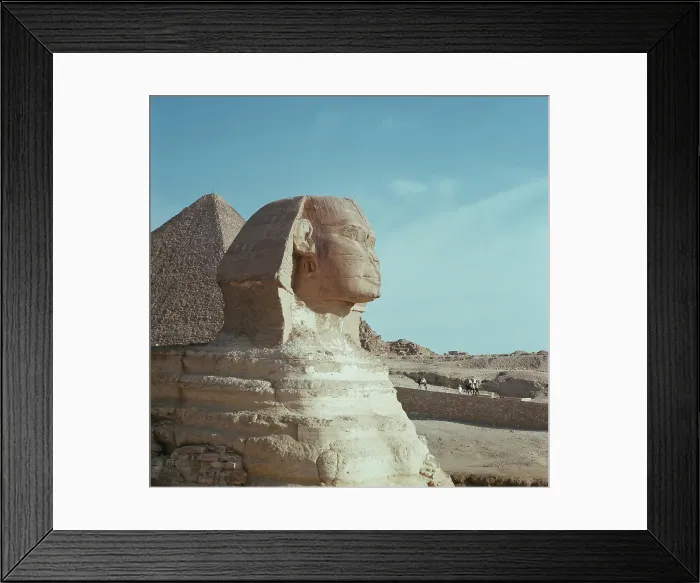 Framed Print : Sphinx & Cheops Pyramid Framed Print : Sphinx & Cheops Pyramid