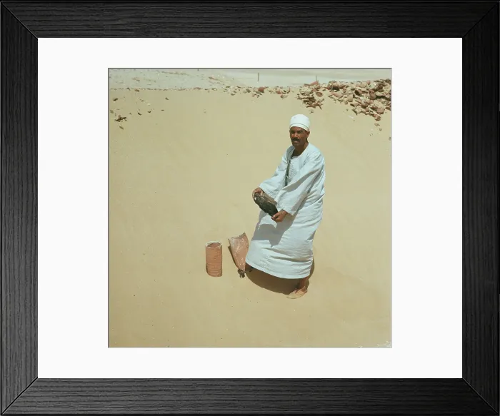 Framed Print : Guardian With Mummified Ibis Framed Print : Guardian With Mummified Ibis