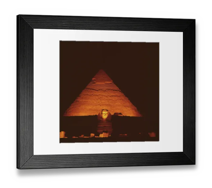 Framed Print : Sphinx & Chefren Pyramid Framed Print : Sphinx & Chefren Pyramid