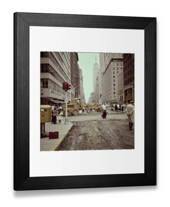 Framed Print : New York Street Repairs Framed Print : New York Street Repairs