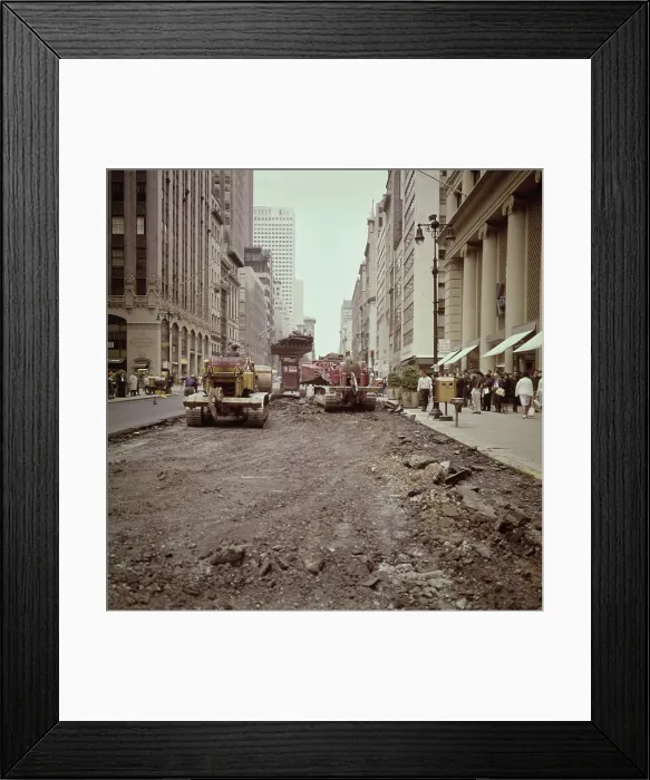 Framed Print : New York Street Repairs Framed Print : New York Street Repairs