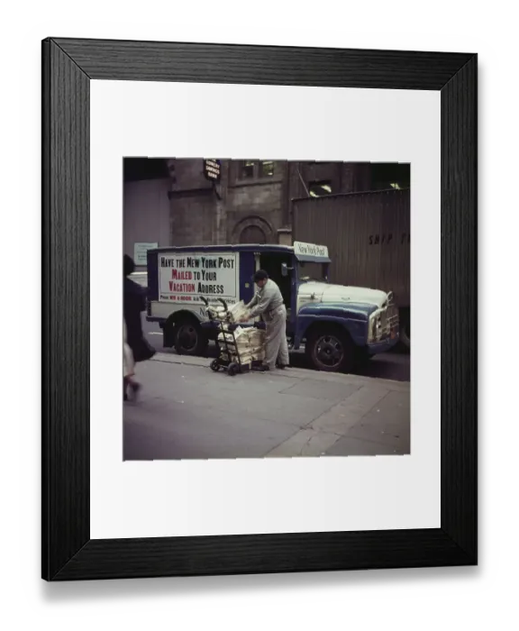 Framed Print : The New York Post Delivery