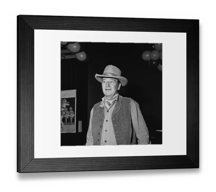 Framed Print : John Wayne On The Town
