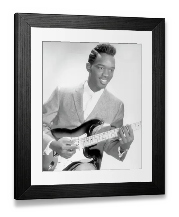 Framed Print : Johnny Guitar Watson Portrait